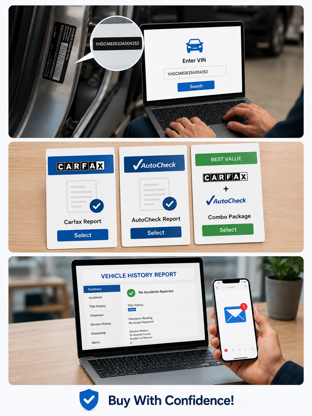 Step-by-step guide to getting a cheap Carfax VIN check report
